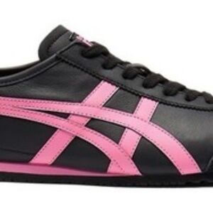 Onitsuka Tiger Black and Hot Pink Shoes